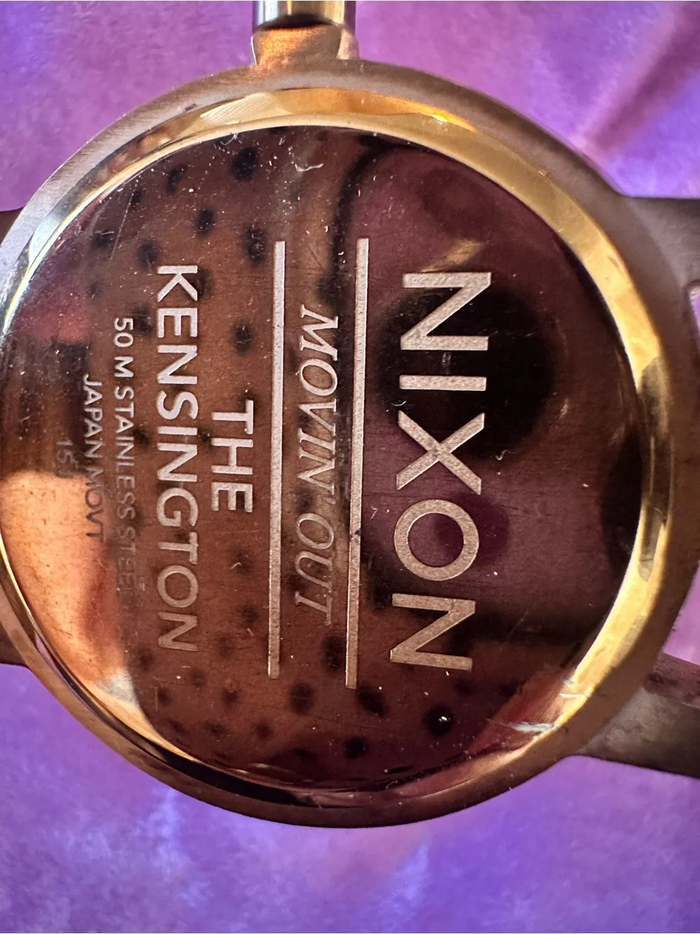 Nixon Movin’ Out The Kensington Gold Stainless Steel Watch